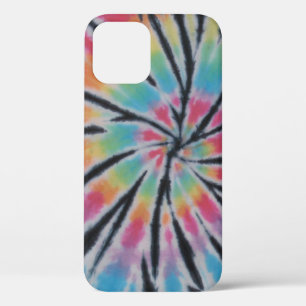 Spiral Swirl Pastel Rainbow Tie Dye iPhone 12 Case