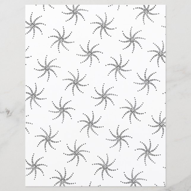 Spiral Swirls, white dots outlined in black Paper (Front)