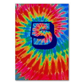Spiral Tie Dye Wedding Table Five Number