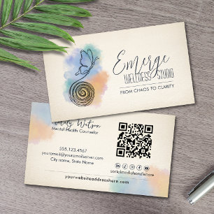Spiral to Butterfly   Wellness & Coaching Business Card