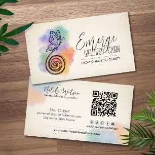 Spiral to Butterfly   Wellness & Coaching Business Card