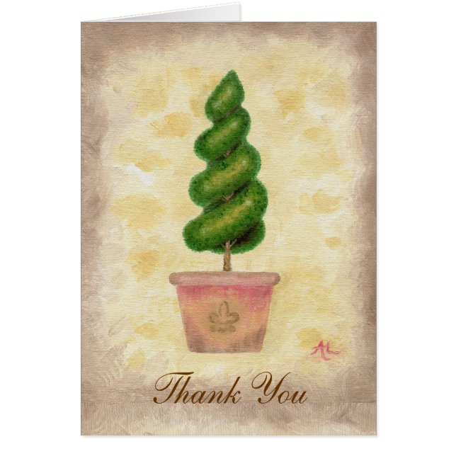 Spiral Topiary thank you card (Front)