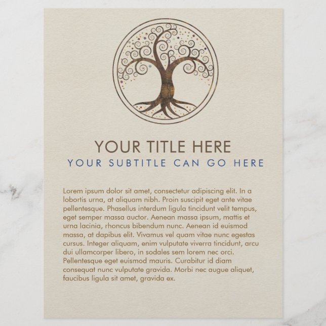 Spiral Tree of life - Yggdrasil Flyer (Front)