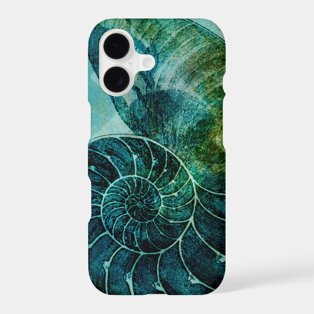 Spiral Turquoise Conch Shell (Back)