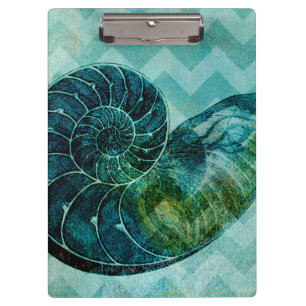 Spiral Turquoise Conch Shell Clipboard