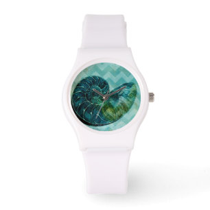 Spiral Turquoise Conch Shell Watch