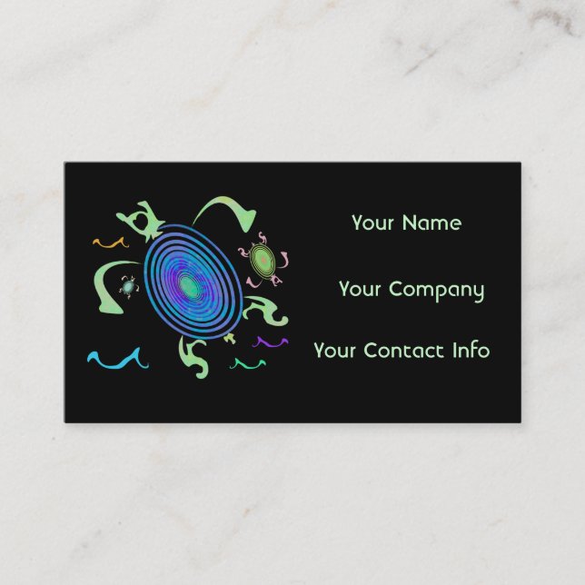 Spiral Turtle Business Card Template (Front)
