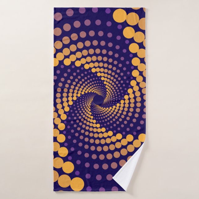 Spiral Vortex pattern Bath Towel (Bath Towel)