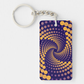 Spiral Vortex pattern Key Ring