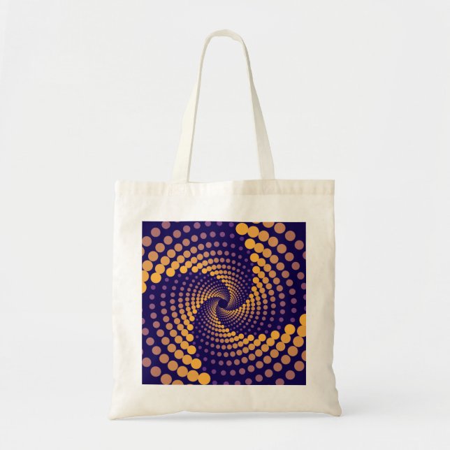 Spiral Vortex pattern Tote Bag (Front)