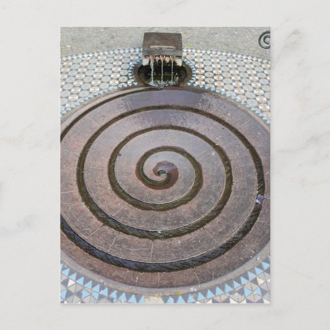 Spiral Water Fountain - Koln, Germany Postcard (Front)