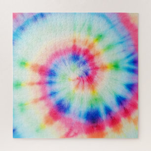 Spiral watercolor: organic artistic dirty art jigsaw puzzle