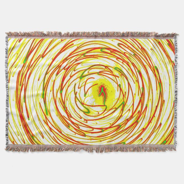 Spiral Wave Bloom – Premium Throw Blanket (Front)