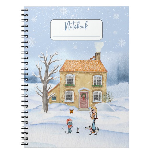 Spiral Winter Theme Notebook (Front)