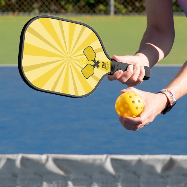Spiral Yellow Pickle Ball Paddle (Creator Uploaded)