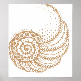 spiral yellow poster