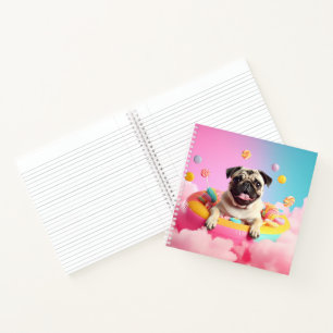 Spiralblock – Süßer glücklicher Mops Notebook