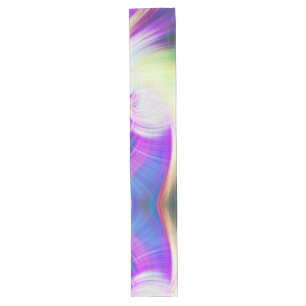 SPIRALFLUO - Psychedelic Colorful Modern Fractal - Long Table Runner
