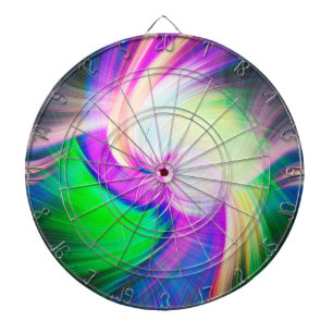 SPIRALFLUO - Psychedelic Colourful Modern Fractal Dartboard