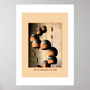 Spiralled Clay Wind Chimes Still Life Poster