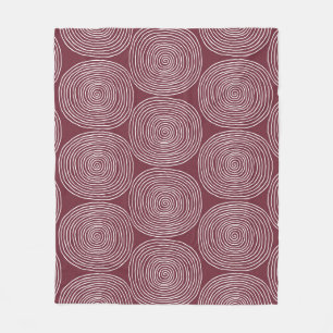Spiralled Whimsy: Artistic Vintage Composition Fleece Blanket