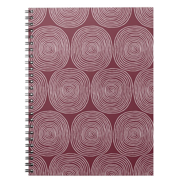 Spiralled Whimsy: Artistic Vintage Composition Notebook (Front)
