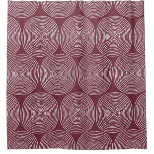 Spiralled Whimsy: Artistic Vintage Composition Shower Curtain