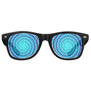 Spiralling Blue Vertigo Retro Sunglasses
