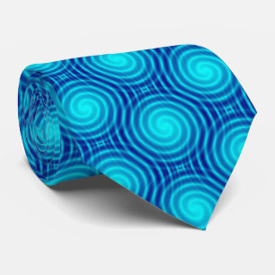 Spiralling Blue Vertigo Tie
