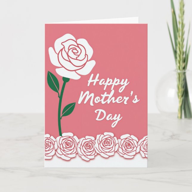 Spiralling Floral Card (Front)