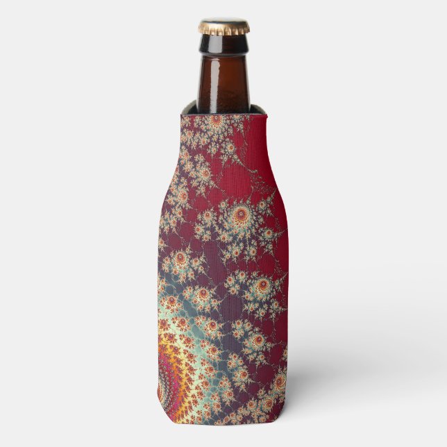 Spiralling Floral Pattern Bottle Cooler (Bottle Front)