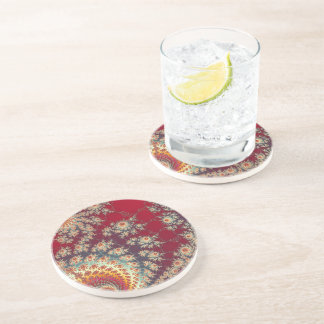 Spiralling Floral Pattern Coaster