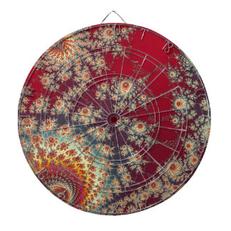 Spiralling Floral Pattern Dartboard