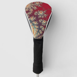 Spiralling Floral Pattern Golf Head Cover