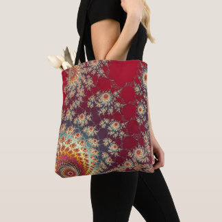 Spiralling Floral Pattern Tote Bag