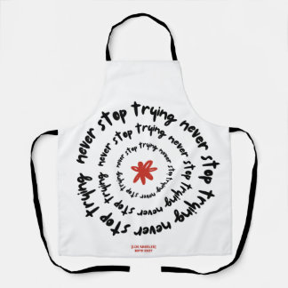 Spiralling Motivation: Never Stop Trying Design Apron