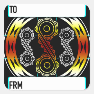 Spirals and Diamonds in starburst Square Sticker