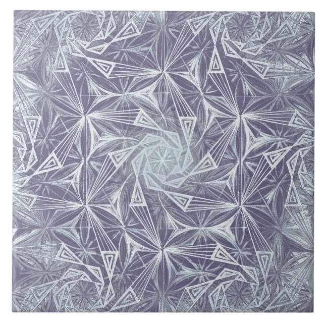 Spirals of Triangles Tile (Front)