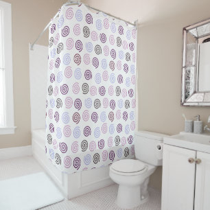 Spirals shower curtain
