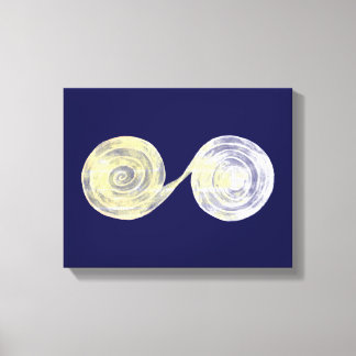 Spirals White Canvas Print