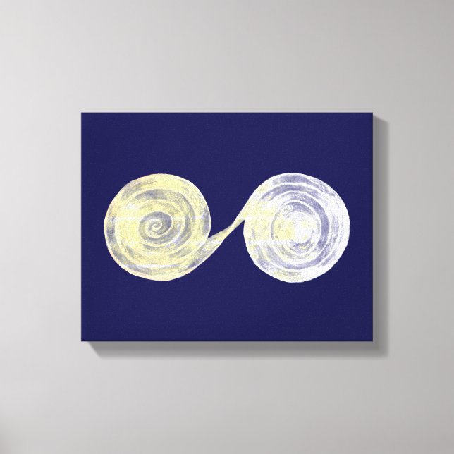 Spirals White Canvas Print (Front)