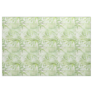 Spirea Leaves Digital Art Fabric