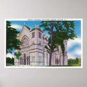 Spireless View of St. Joseph's Cathedral Poster