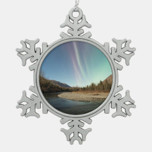 Spires Aurora Snowflake Pewter Christmas Ornament