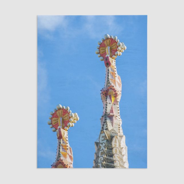 Spires of La Sagrada Familia in Barcelona, Spain Tissue Paper (Creator Uploaded)