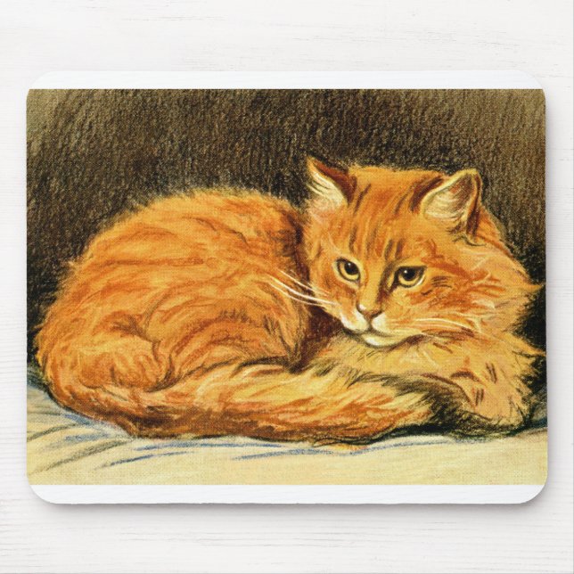 Spirit, a ginger beauty cat mouse pad (Front)