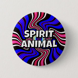 SPIRIT ANIMAL 6 CM ROUND BADGE