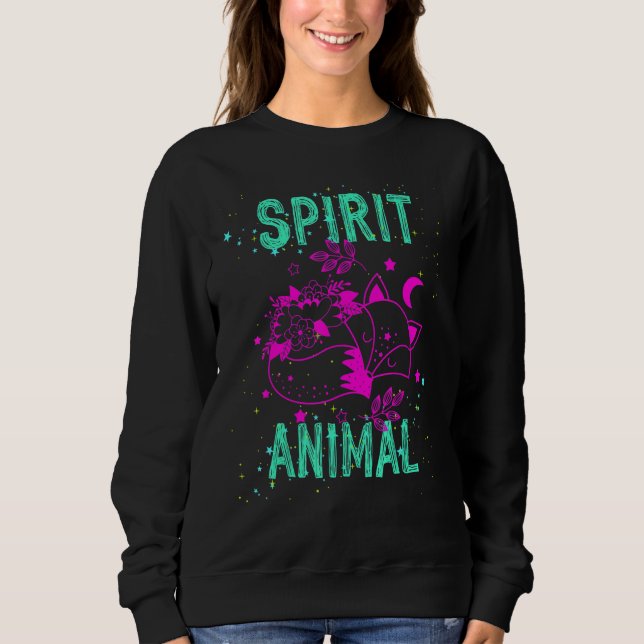 Spirit Animal Fox Lover Pink Animals Comfort Cute  Sweatshirt (Front)