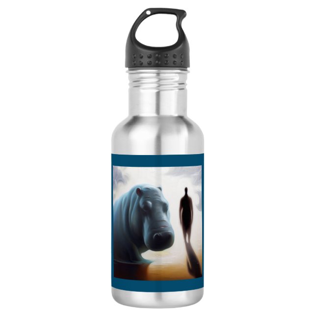 Spirit Animal Hippopotamus 3 532 Ml Water Bottle (Front)