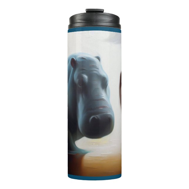 Spirit Animal Hippopotamus 3 Thermal Tumbler (Front)